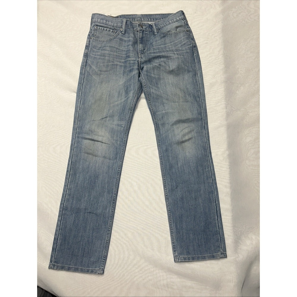 Levis 511 Jeans Slim Fit Mens 32x32 Light Wash Blue Denim Pants 04511-2306‎